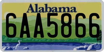 AL license plate 6AA5866