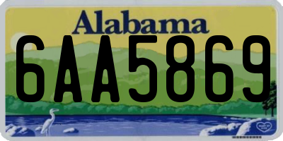 AL license plate 6AA5869