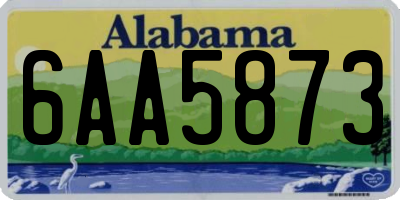AL license plate 6AA5873