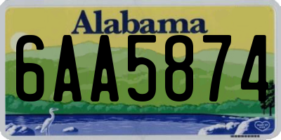 AL license plate 6AA5874