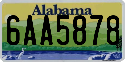AL license plate 6AA5878