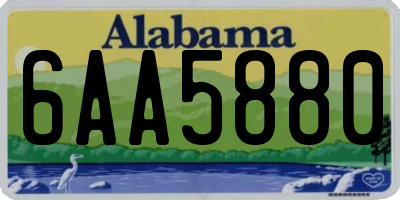 AL license plate 6AA5880