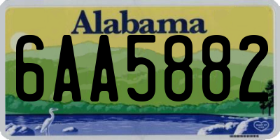 AL license plate 6AA5882
