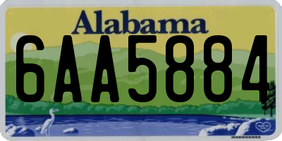 AL license plate 6AA5884