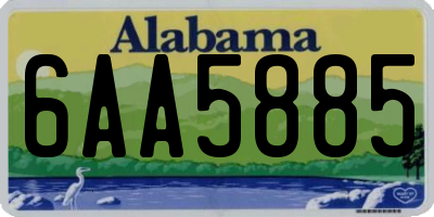 AL license plate 6AA5885