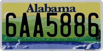 AL license plate 6AA5886