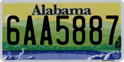 AL license plate 6AA5887