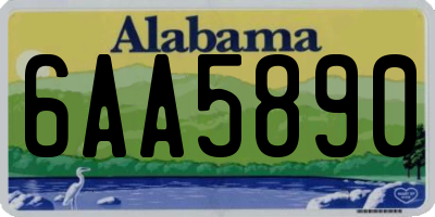 AL license plate 6AA5890