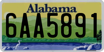 AL license plate 6AA5891