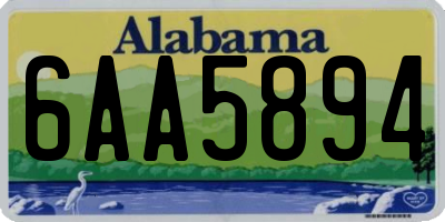 AL license plate 6AA5894