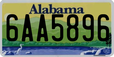 AL license plate 6AA5896