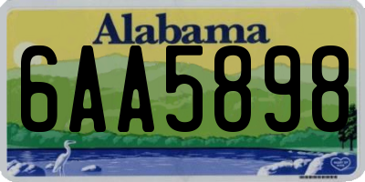 AL license plate 6AA5898