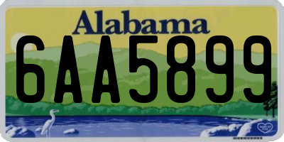 AL license plate 6AA5899