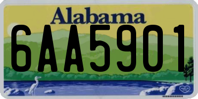 AL license plate 6AA5901
