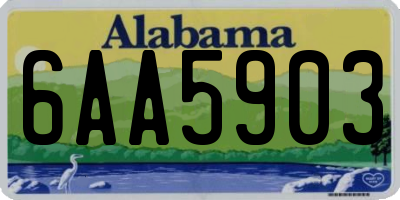 AL license plate 6AA5903