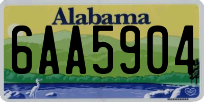 AL license plate 6AA5904