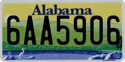 AL license plate 6AA5906