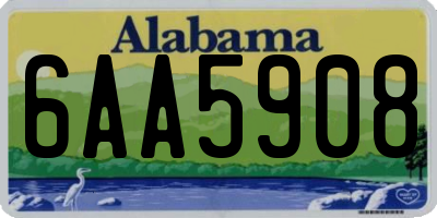 AL license plate 6AA5908