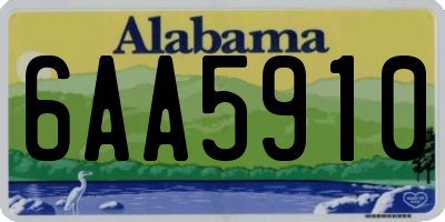AL license plate 6AA5910