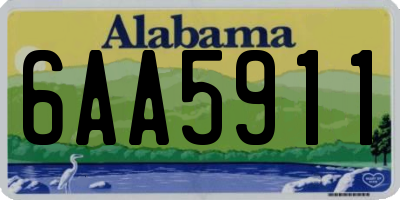 AL license plate 6AA5911