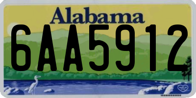 AL license plate 6AA5912