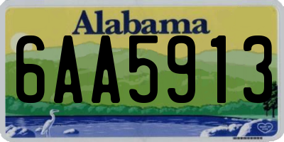 AL license plate 6AA5913