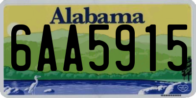 AL license plate 6AA5915