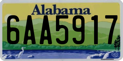 AL license plate 6AA5917