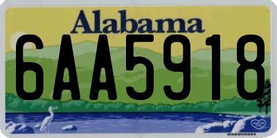 AL license plate 6AA5918