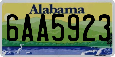 AL license plate 6AA5923