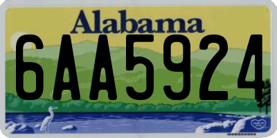 AL license plate 6AA5924