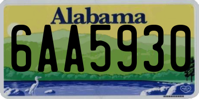 AL license plate 6AA5930