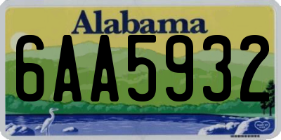 AL license plate 6AA5932