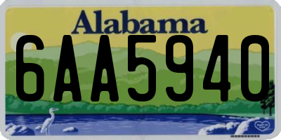 AL license plate 6AA5940