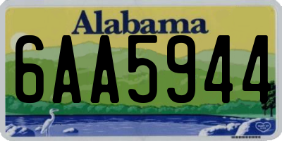 AL license plate 6AA5944