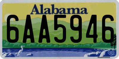 AL license plate 6AA5946