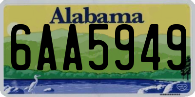 AL license plate 6AA5949