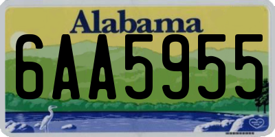 AL license plate 6AA5955
