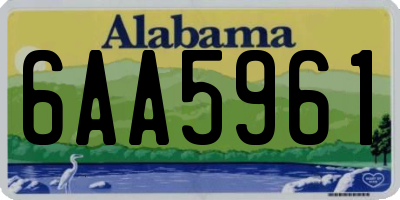 AL license plate 6AA5961