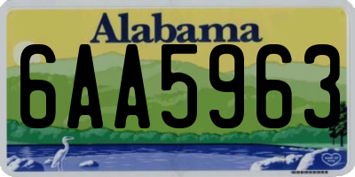 AL license plate 6AA5963