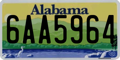 AL license plate 6AA5964