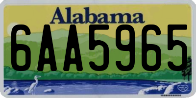AL license plate 6AA5965