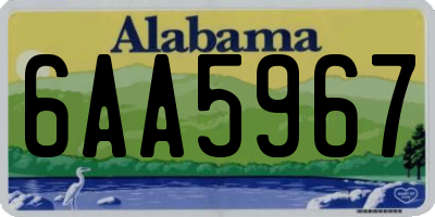 AL license plate 6AA5967