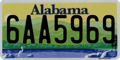 AL license plate 6AA5969