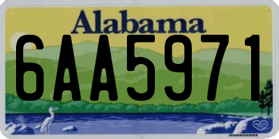 AL license plate 6AA5971
