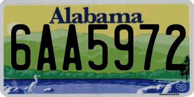 AL license plate 6AA5972