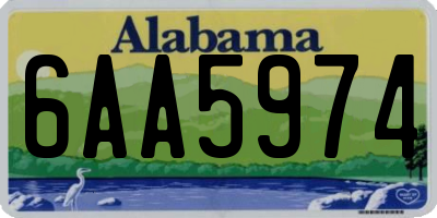 AL license plate 6AA5974