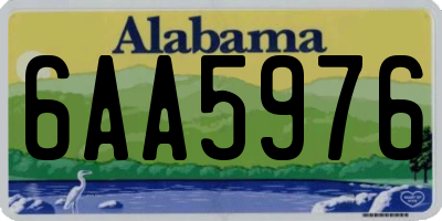 AL license plate 6AA5976