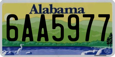 AL license plate 6AA5977