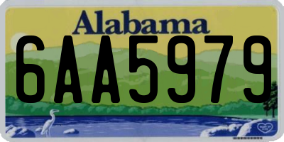 AL license plate 6AA5979